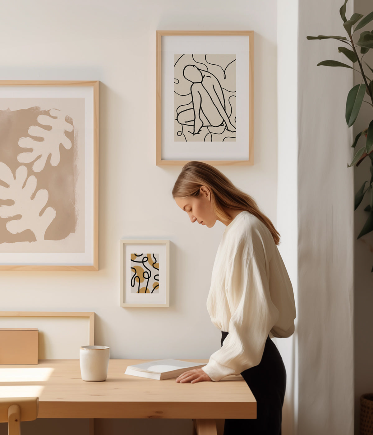 Olive Branches in Vase Print