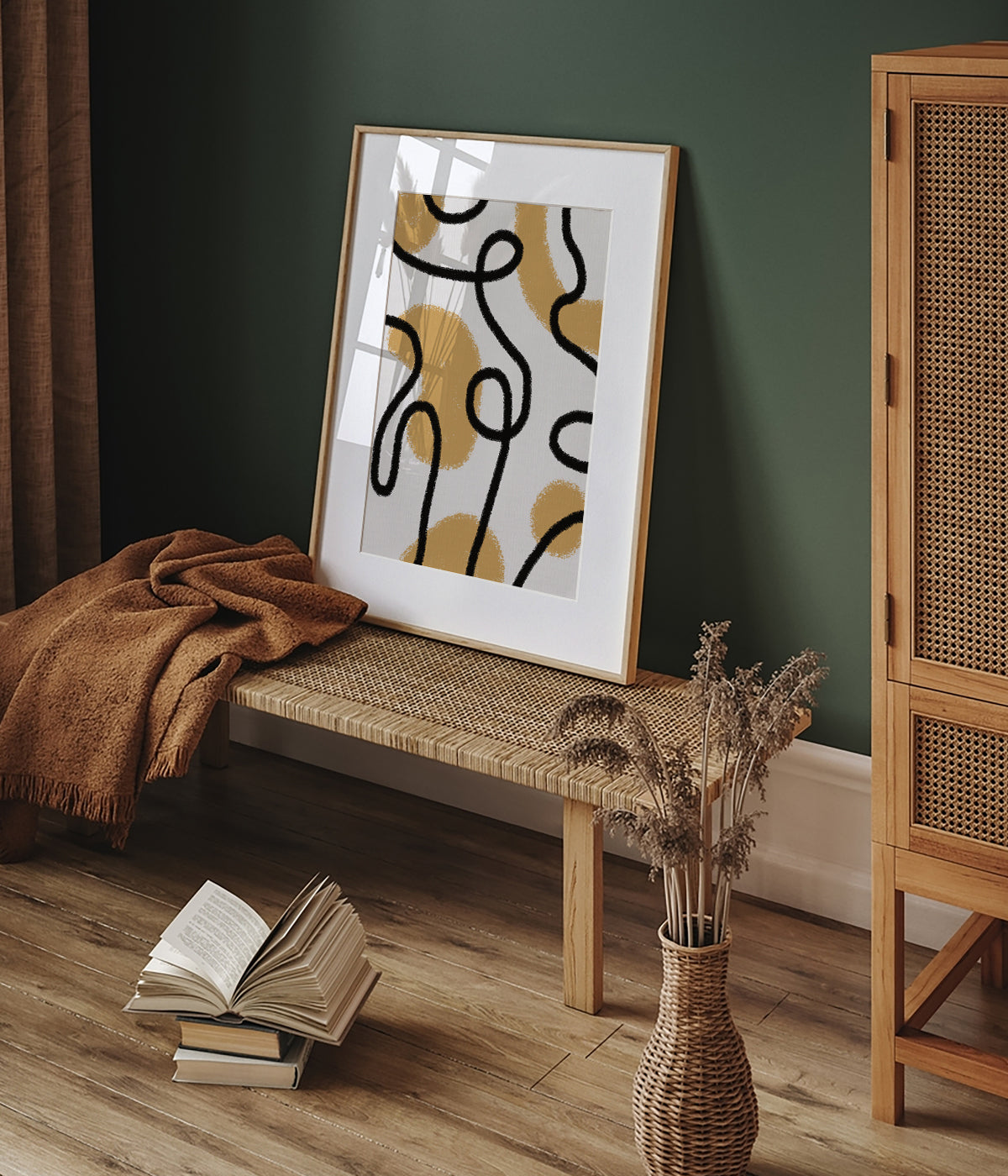 Olive Branches in Vase Print